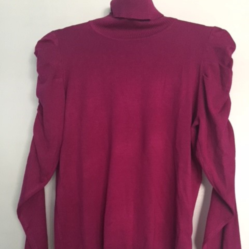 Joseph A knit turtleneck, Petite L, hot pink